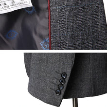 Retro Gentleman Classic Fashion Plaid Mens Formal Business Slim Suit