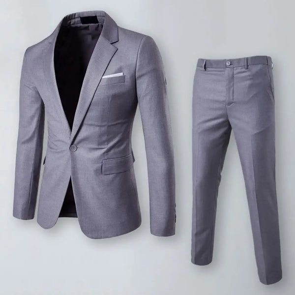 Slim Fit Business Outfit Stylish Men's Business Suit Set