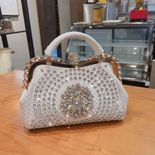2024 New Luxury Fashion Diamonds Women's Handbags Leather Design