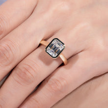 AnuJewel 3ct Emerald Cut D Color Moissanite Engagement Ring